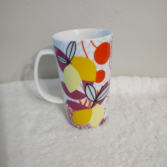 Starbucks Tropical Lemon Etched Fruit Ceramic Coffee Mug 16oz. - Picture 3 of 8